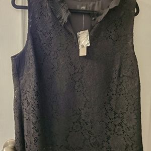 J Crew Lace Sleeveless Top Large